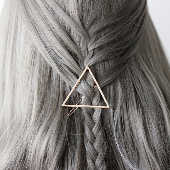 Triangle Metal Hair Clip - Picture 4 of 5